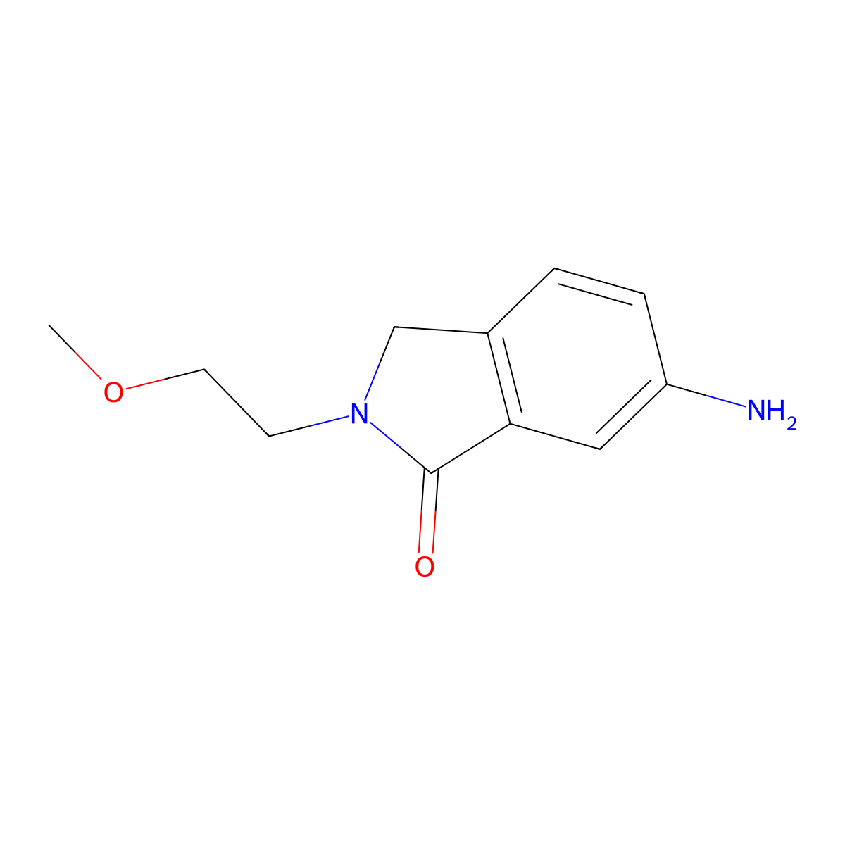 6-Amino-2-(2-methoxyethyl)isoindolin-1-one molecular structure, CAS 1266949-88-5