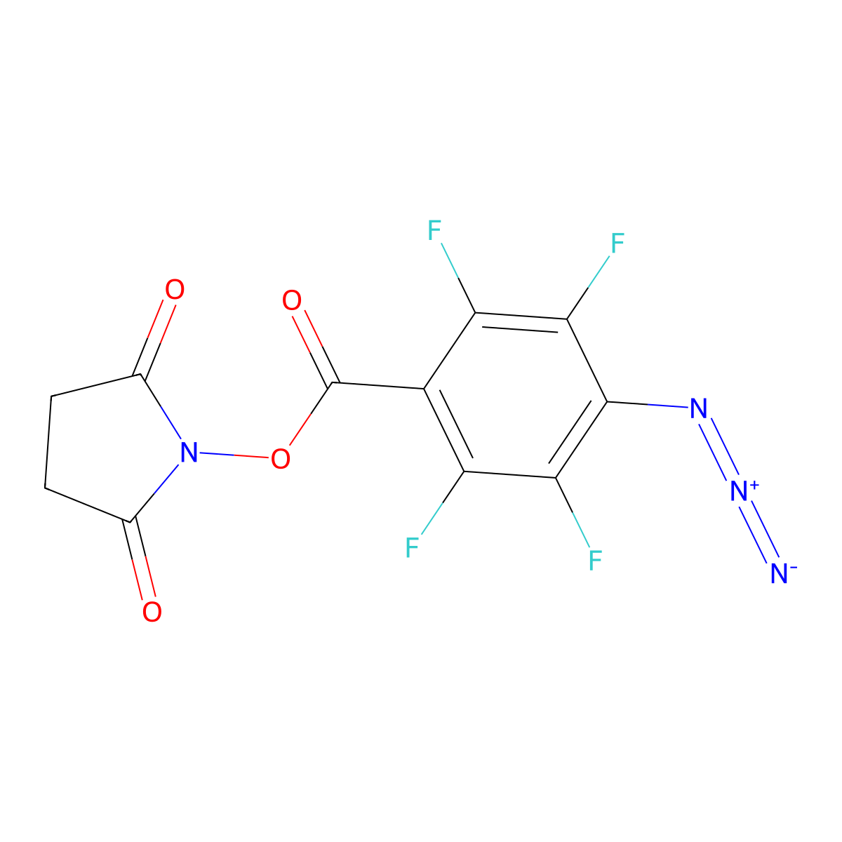 N-Succinimidyl 4-Azido-2,3,5,6-tetrafluorobenzoate molecular structure, CAS 126695-58-7