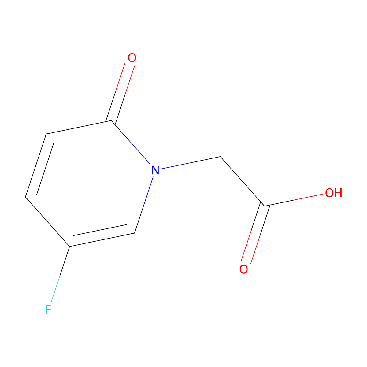 2-(5-Fluoro-2-oxo-1,2-dihydropyridin-1-yl)acetic acid molecular structure, CAS 1266958-25-1