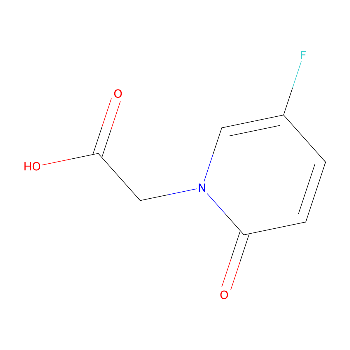 2-(5-Fluoro-2-oxo-1,2-dihydropyridin-1-yl)acetic acid molecular structure, CAS 1266958-25-1