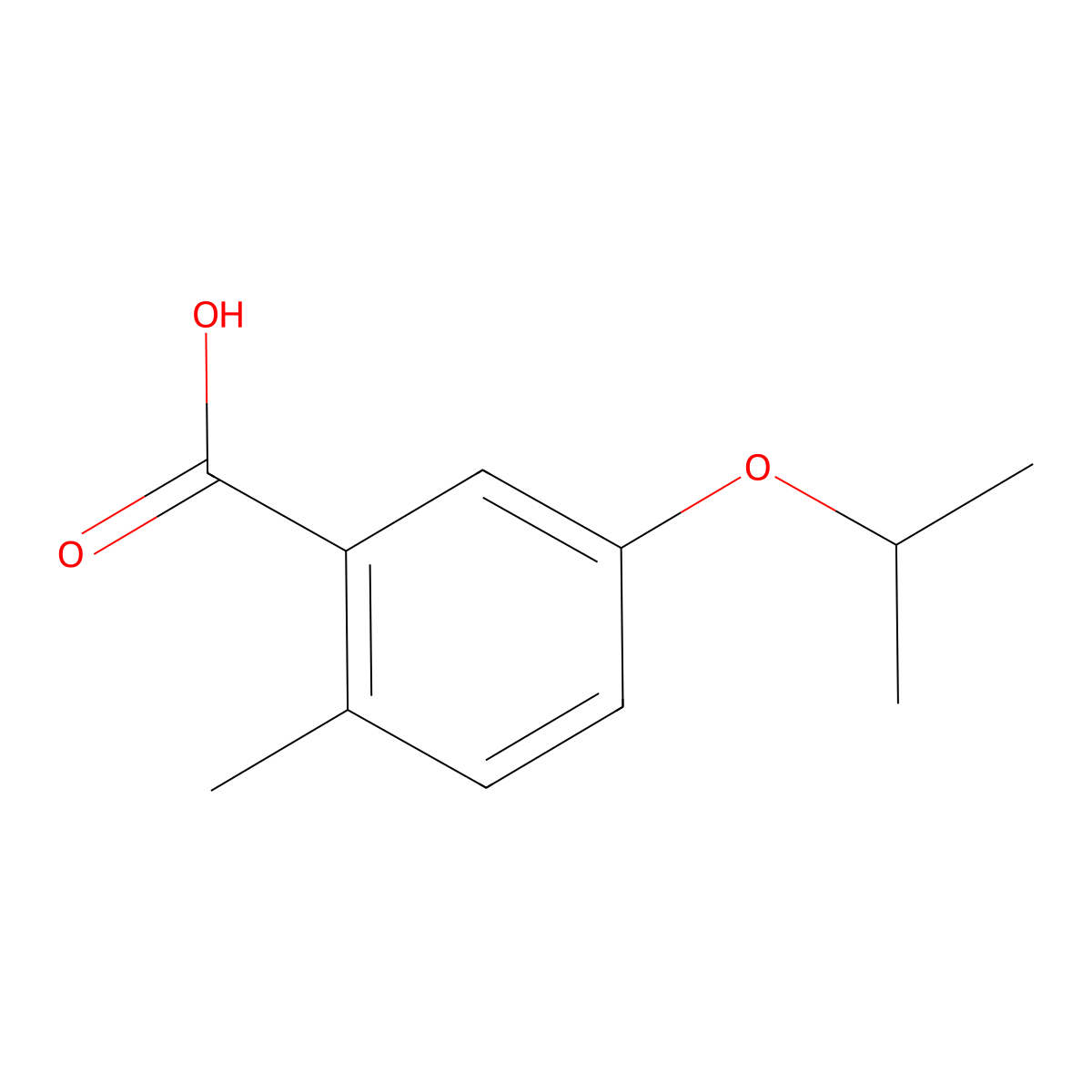 5-Isopropoxy-2-methylbenzoic acid molecular structure, CAS 1266965-23-4