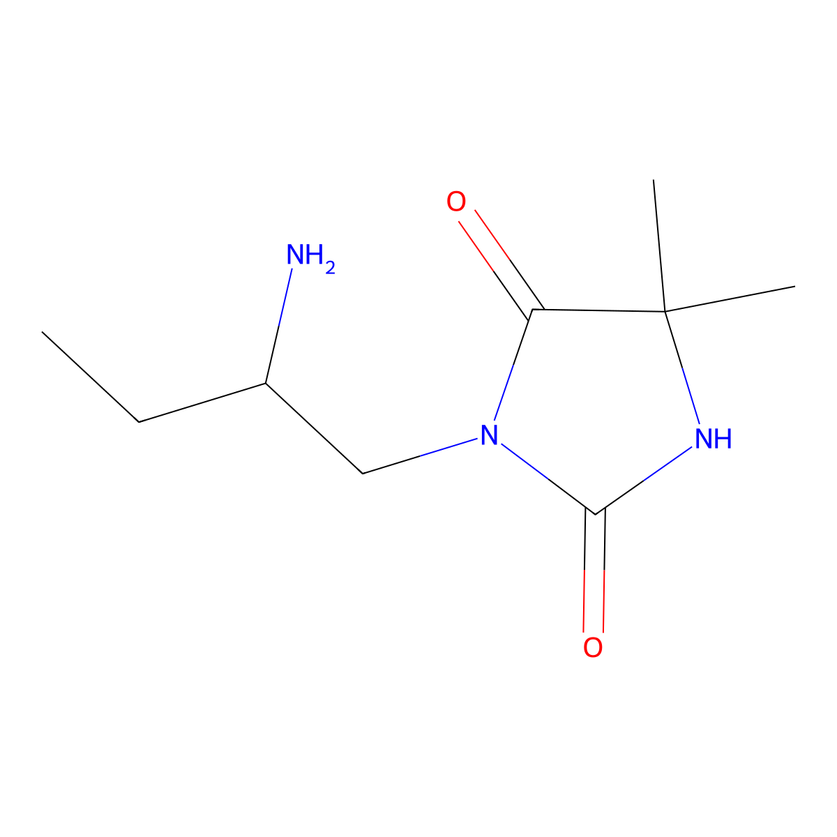3-(2-Aminobutyl)-5,5-dimethylimidazolidine-2,4-dione molecular structure, CAS 1266972-99-9