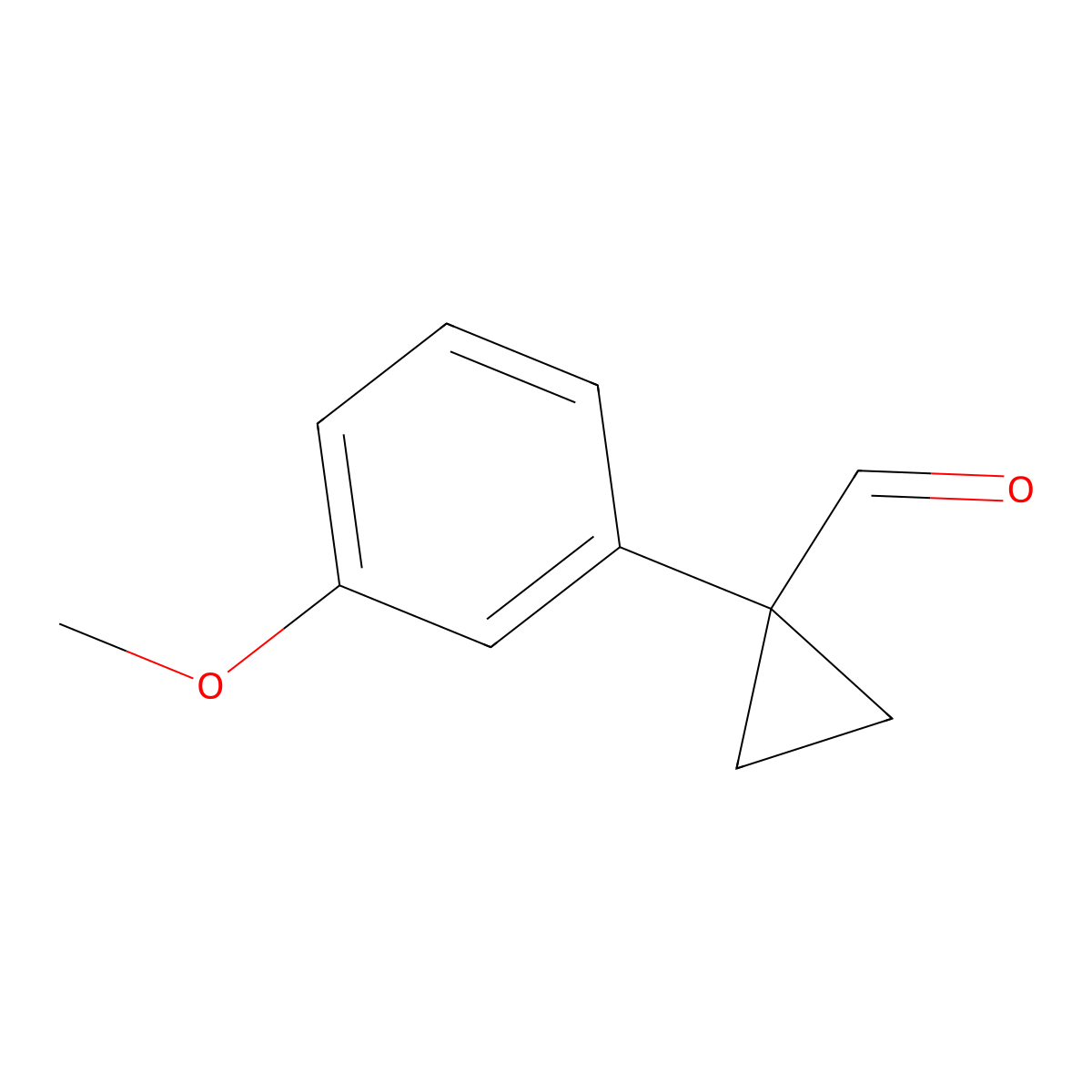1-(3-Methoxyphenyl)cyclopropane-1-carbaldehyde molecular structure, CAS 1266979-81-0
