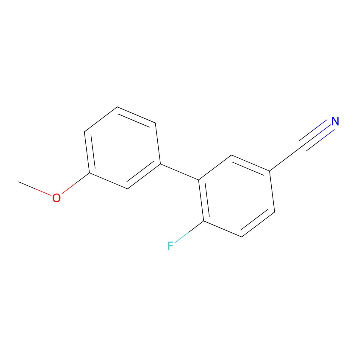 6-Fluoro-3'-methoxy-[1,1'-biphenyl]-3-carbonitrile molecular structure, CAS 1266982-29-9