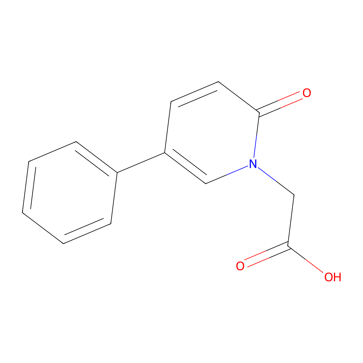 2-(2-Oxo-5-phenyl-1,2-dihydropyridin-1-yl)acetic acid molecular structure, CAS 1266983-23-6