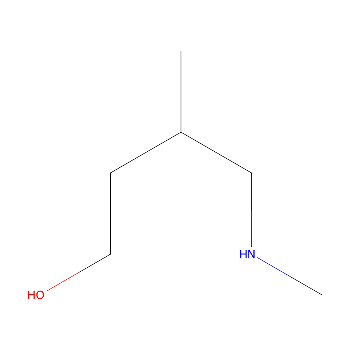 3-Methyl-4-(methylamino)butan-1-ol molecular structure, CAS 1266987-26-1
