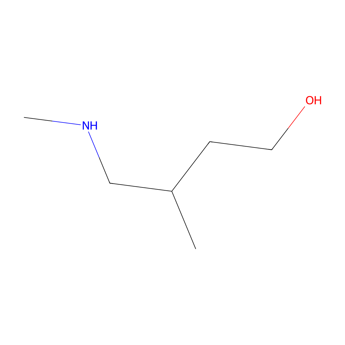 3-Methyl-4-(methylamino)butan-1-ol molecular structure, CAS 1266987-26-1