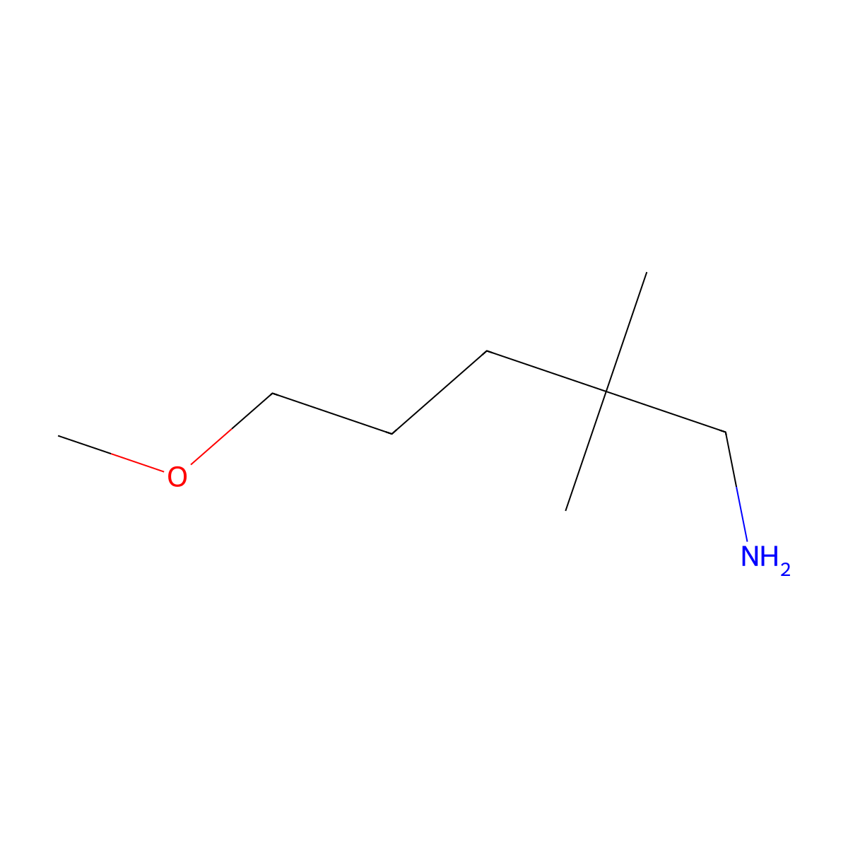 5-Methoxy-2,2-dimethylpentan-1-amine molecular structure, CAS 1266987-29-4
