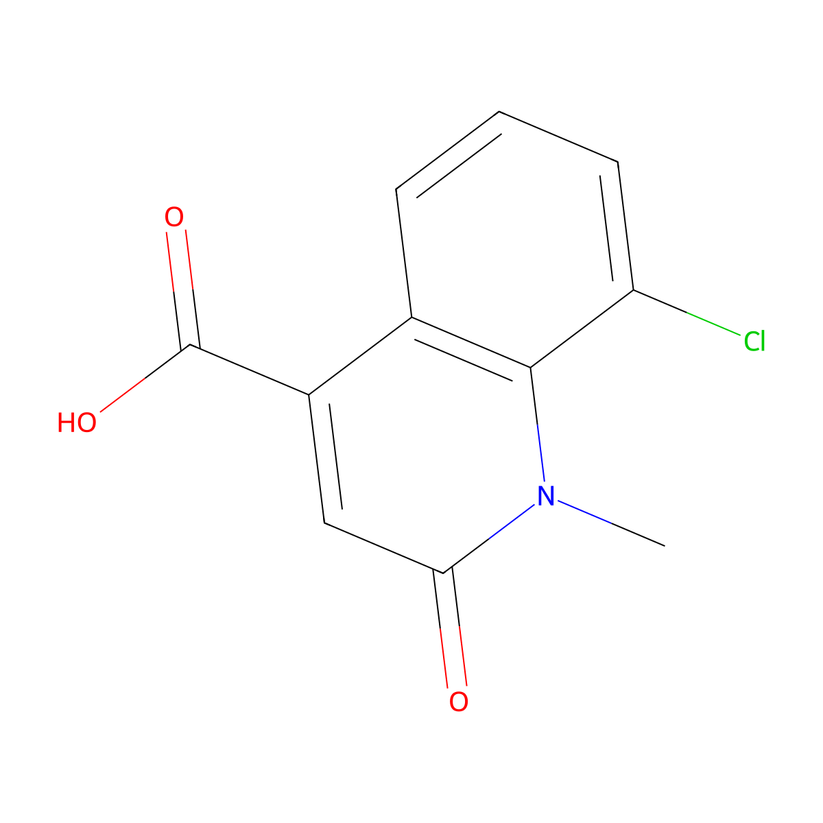 8-Chloro-1-methyl-2-oxo-1,2-dihydroquinoline-4-carboxylic acid molecular structure, CAS 1266988-94-6
