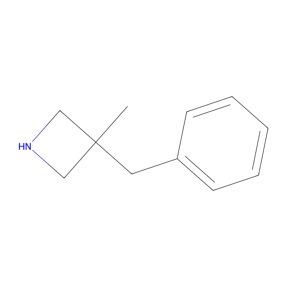 3-Benzyl-3-methyl-azetidine molecular structure, CAS 1266989-29-0