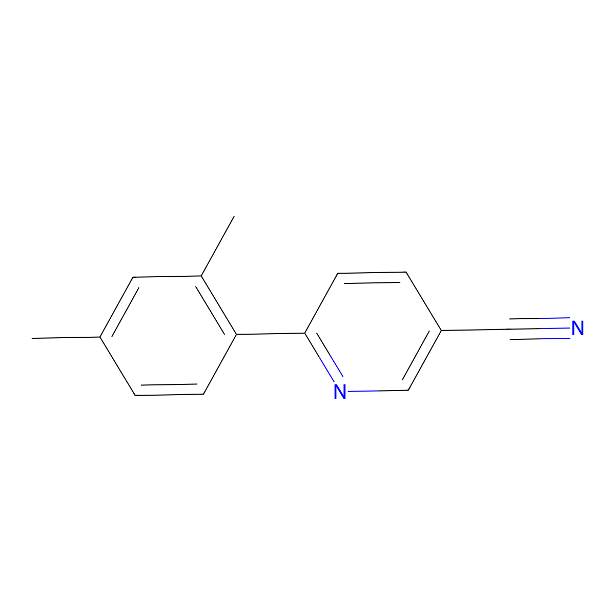 6-(2,4-Dimethylphenyl)nicotinonitrile molecular structure, CAS 1266994-40-4