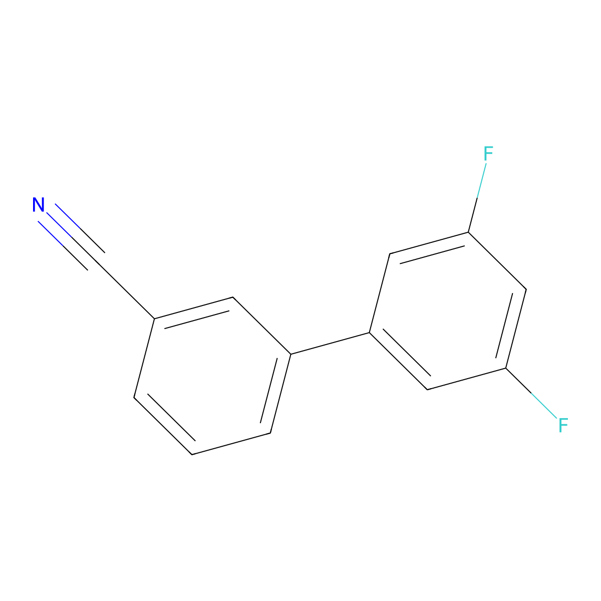 3-(3,5-Difluorophenyl)benzonitrile molecular structure, CAS 1266996-50-2