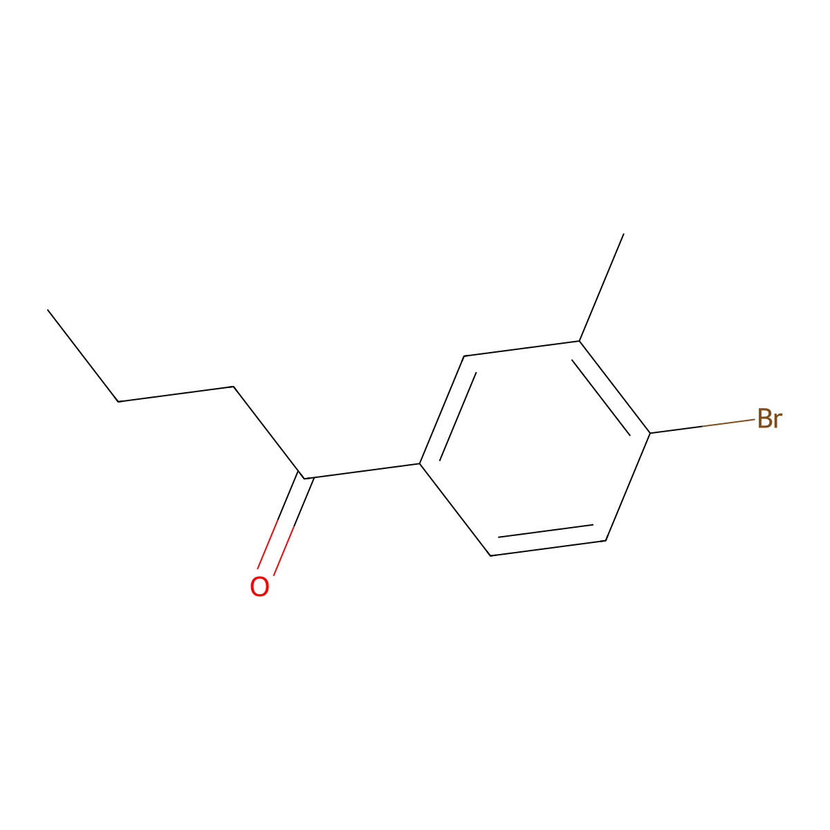 1-(4-Bromo-3-methylphenyl)butan-1-one molecular structure, CAS 1266996-84-2