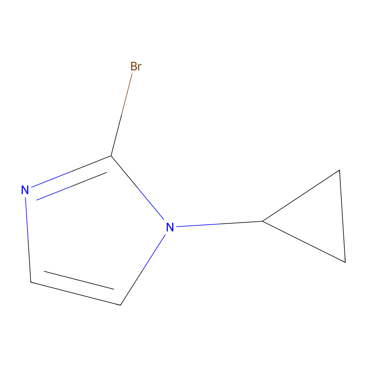 2-bromo-1-cyclopropyl-1H-imidazole molecular structure, CAS 1267001-46-6