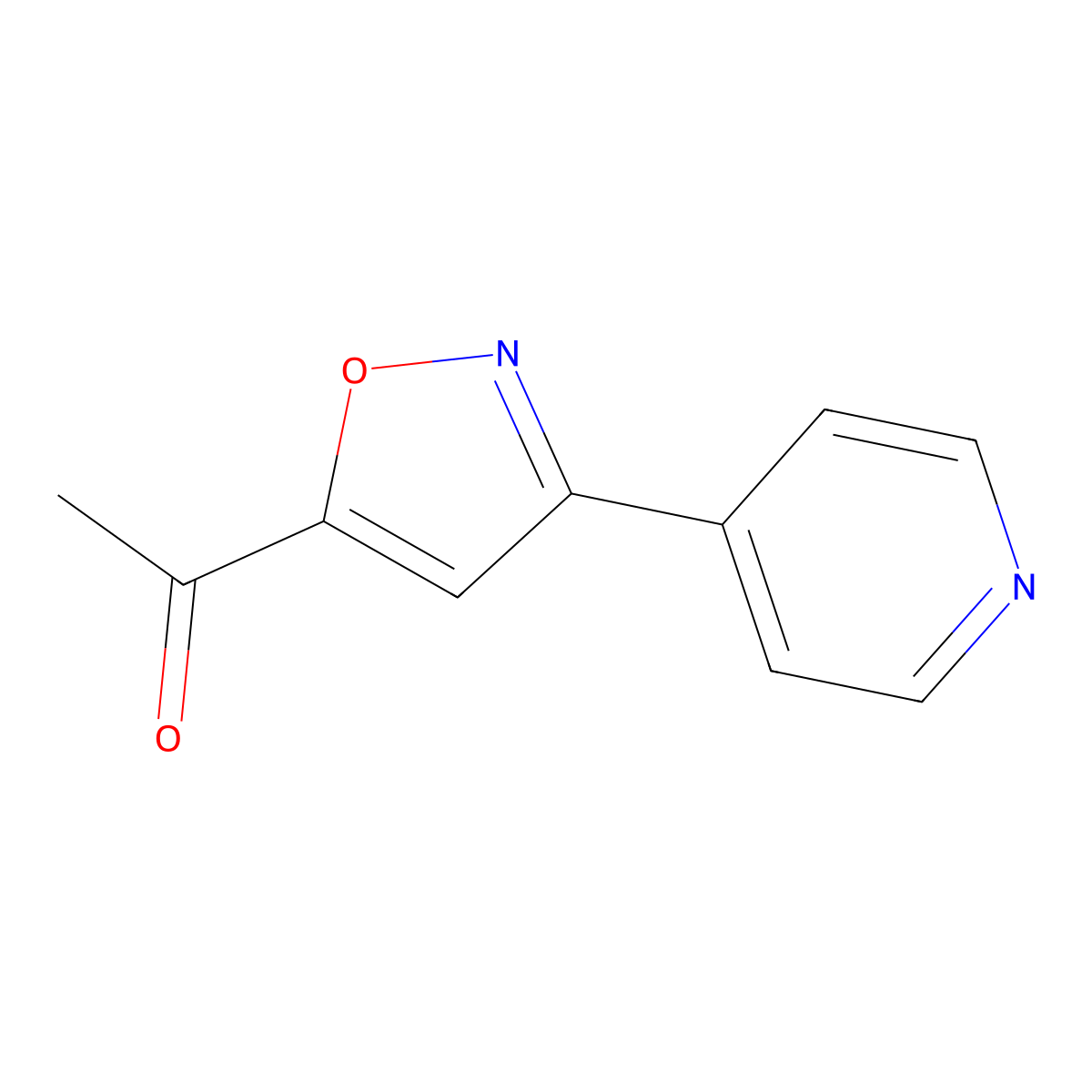 1-(3-(Pyridin-4-yl)isoxazol-5-yl)ethanone molecular structure, CAS 1267001-51-3