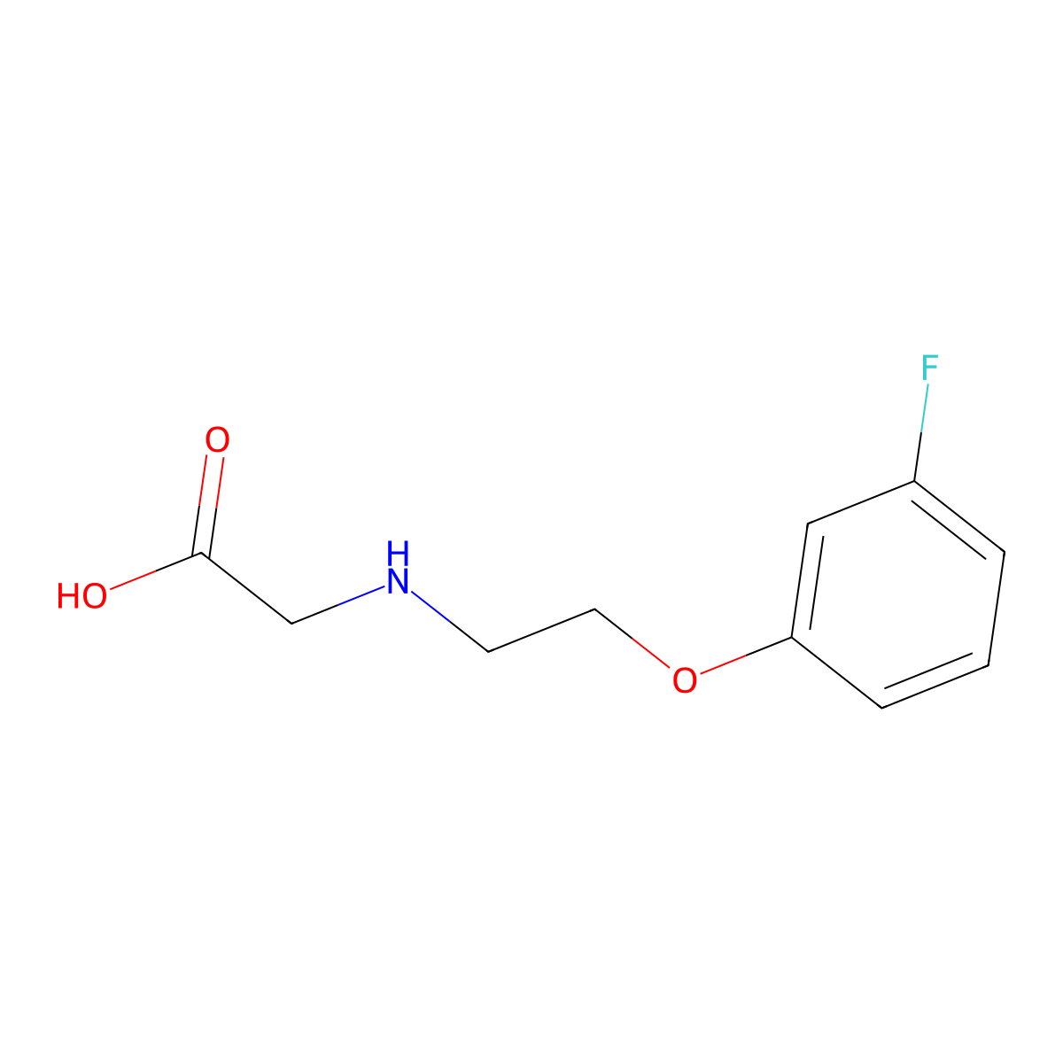 N-[2-(3-Fluorophenoxy)ethyl]glycine molecular structure, CAS 1267001-97-7