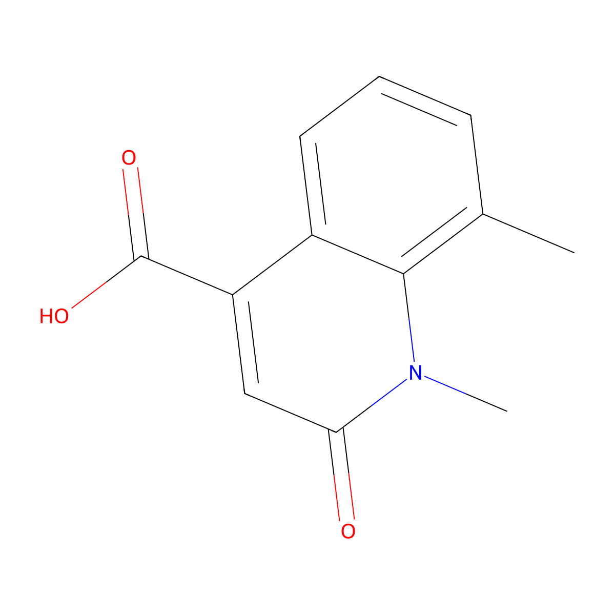 1,8-Dimethyl-2-oxo-1,2-dihydroquinoline-4-carboxylic acid molecular structure, CAS 1267002-24-3