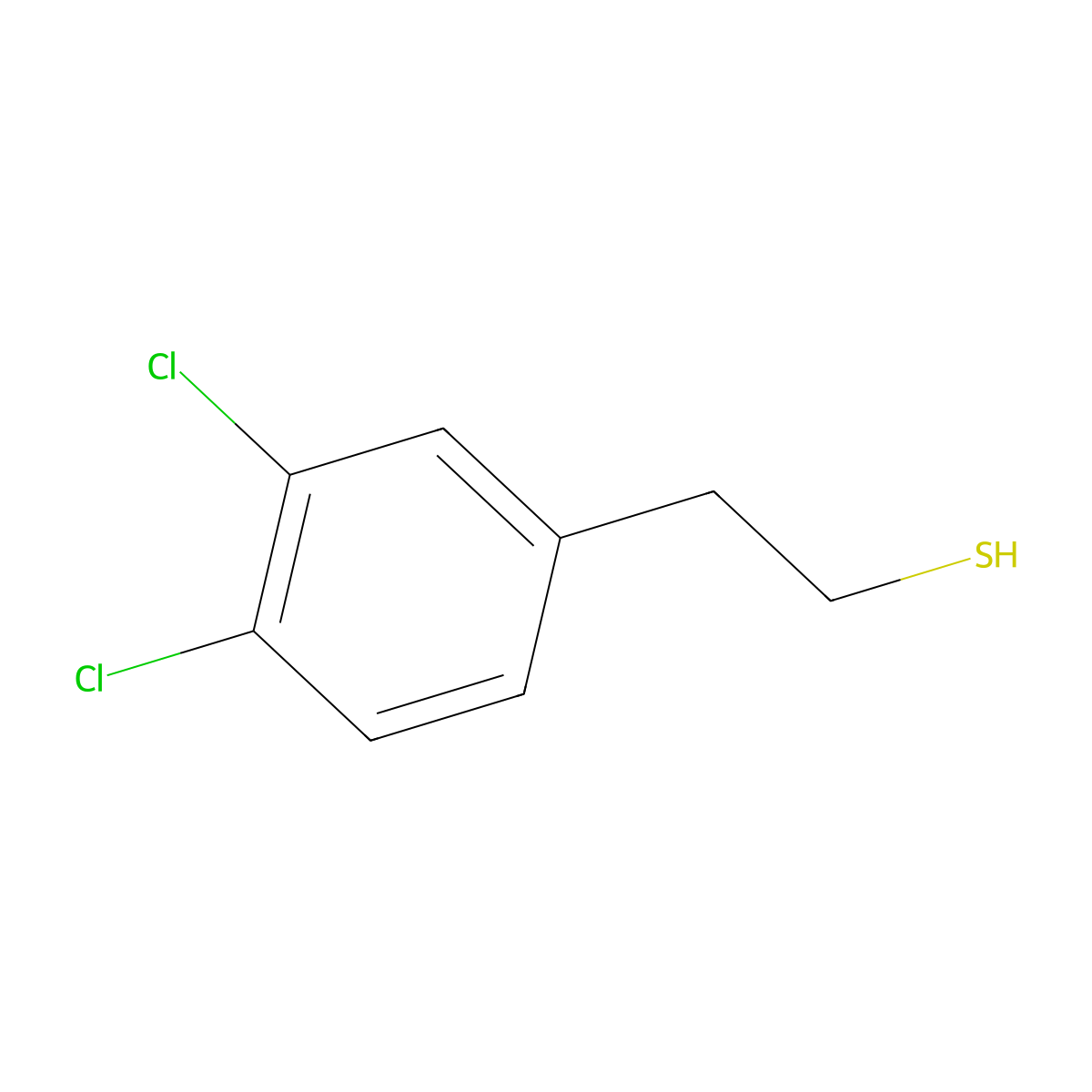 2-(3,4-Dichlorophenyl)ethanethiol molecular structure, CAS 1267003-56-4