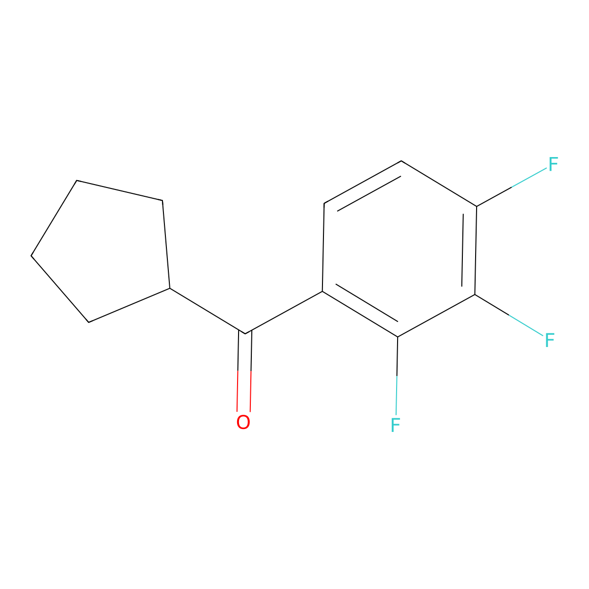 2,3,4-Trifluorophenyl cyclopentyl ketone molecular structure, CAS 1267006-34-7