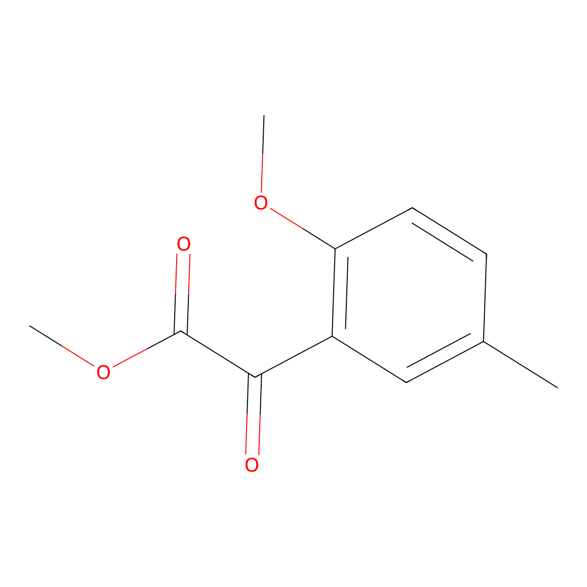 Methyl 2-methoxy-5-methylbenzoylformate molecular structure, CAS 1267006-90-5