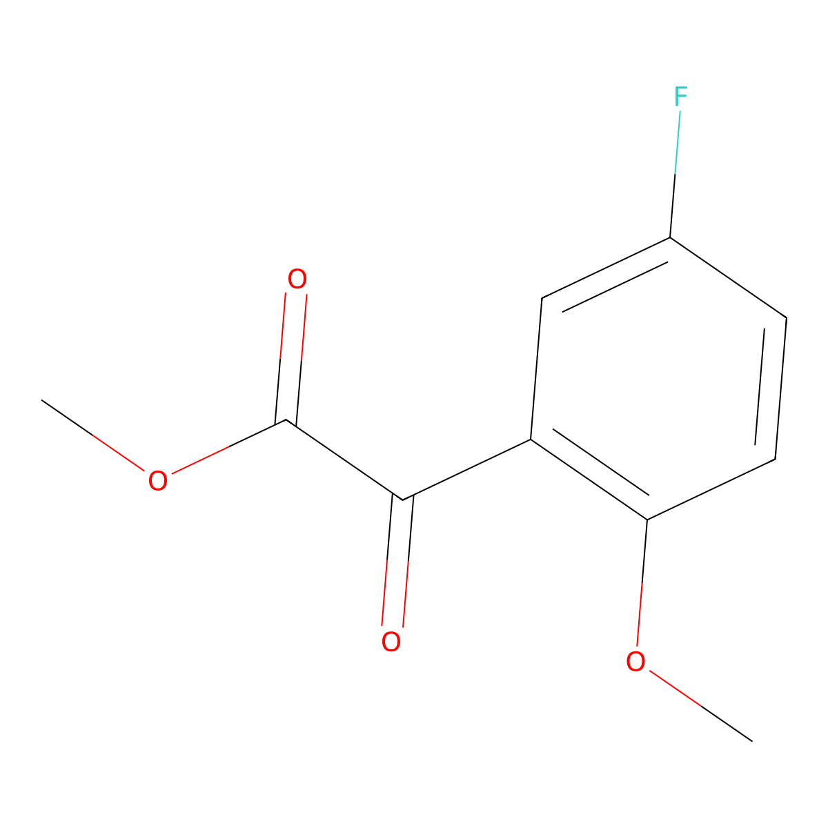 Methyl 3-fluoro-6-methoxybenzoylformate molecular structure, CAS 1267009-21-1