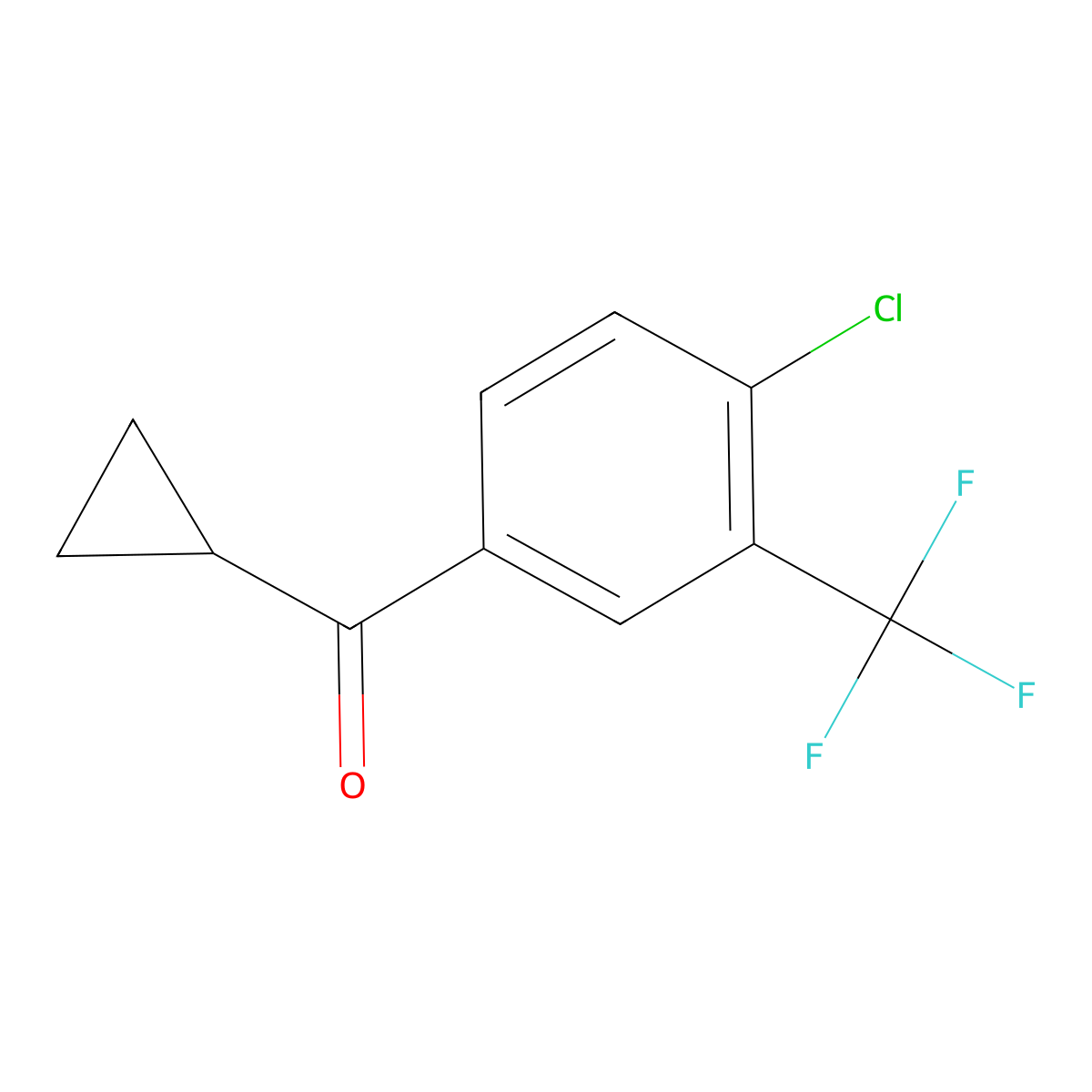 [4-Chloro-3-(trifluoromethyl)phenyl](cyclopropyl)methanone molecular structure, CAS 1267015-31-5
