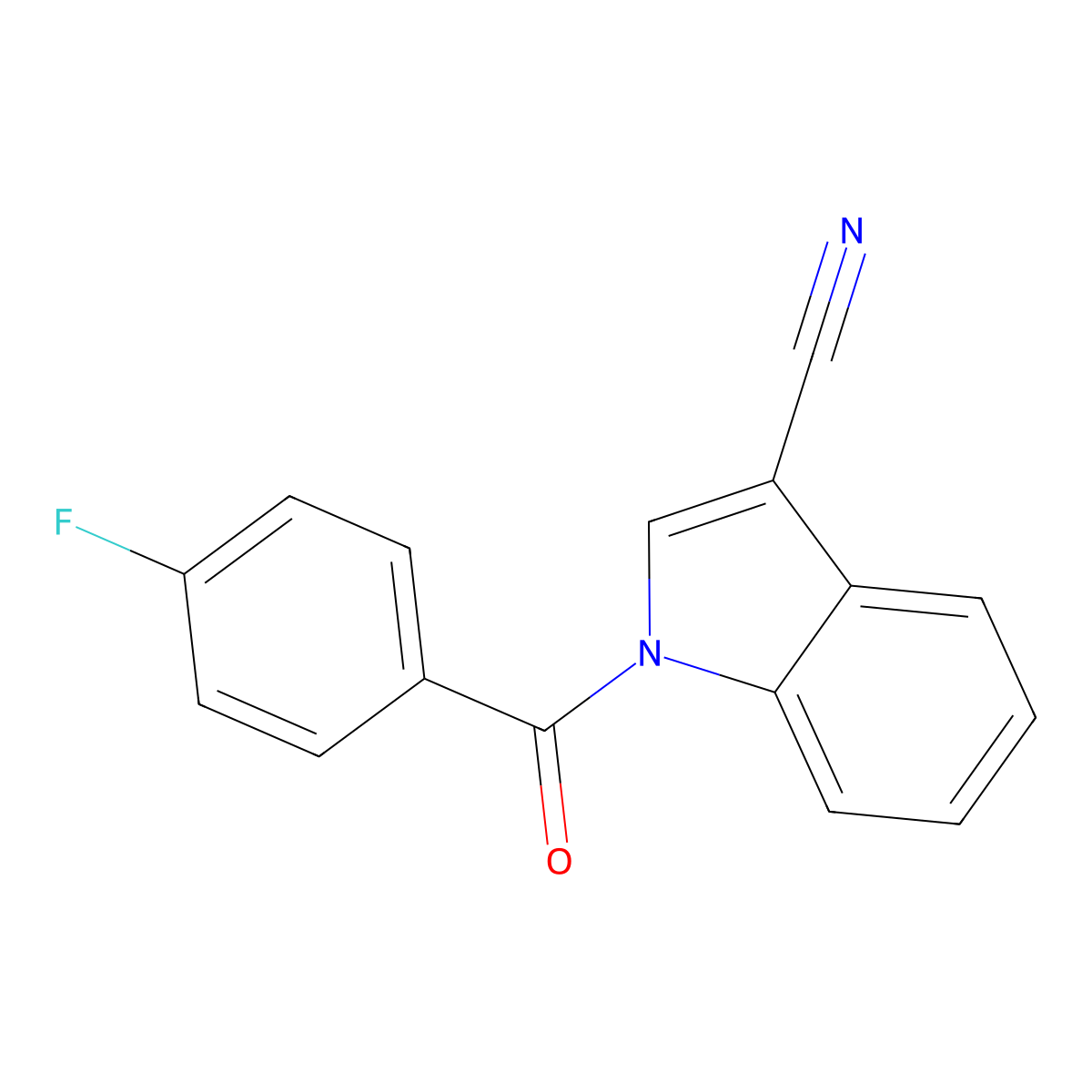 1-[(4-fluorophenyl)carbonyl]-1H-indole-3-carbonitrile molecular structure, CAS 1267016-48-7