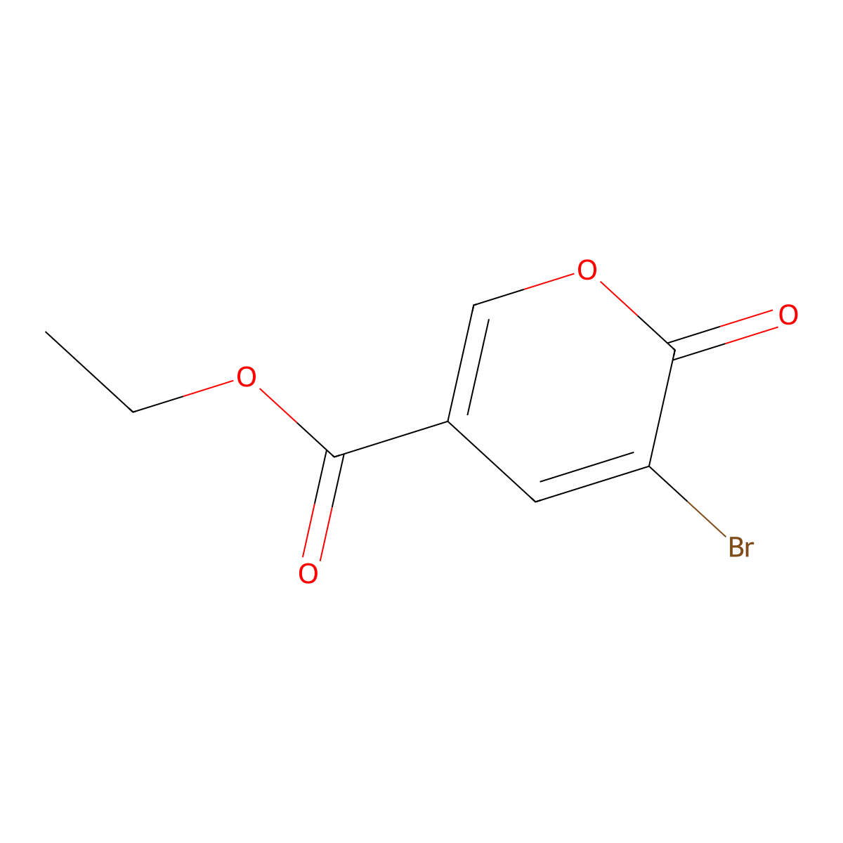 Ethyl 3-bromo-2-oxo-2H-pyran-5-carboxylate molecular structure, CAS 126703-75-1