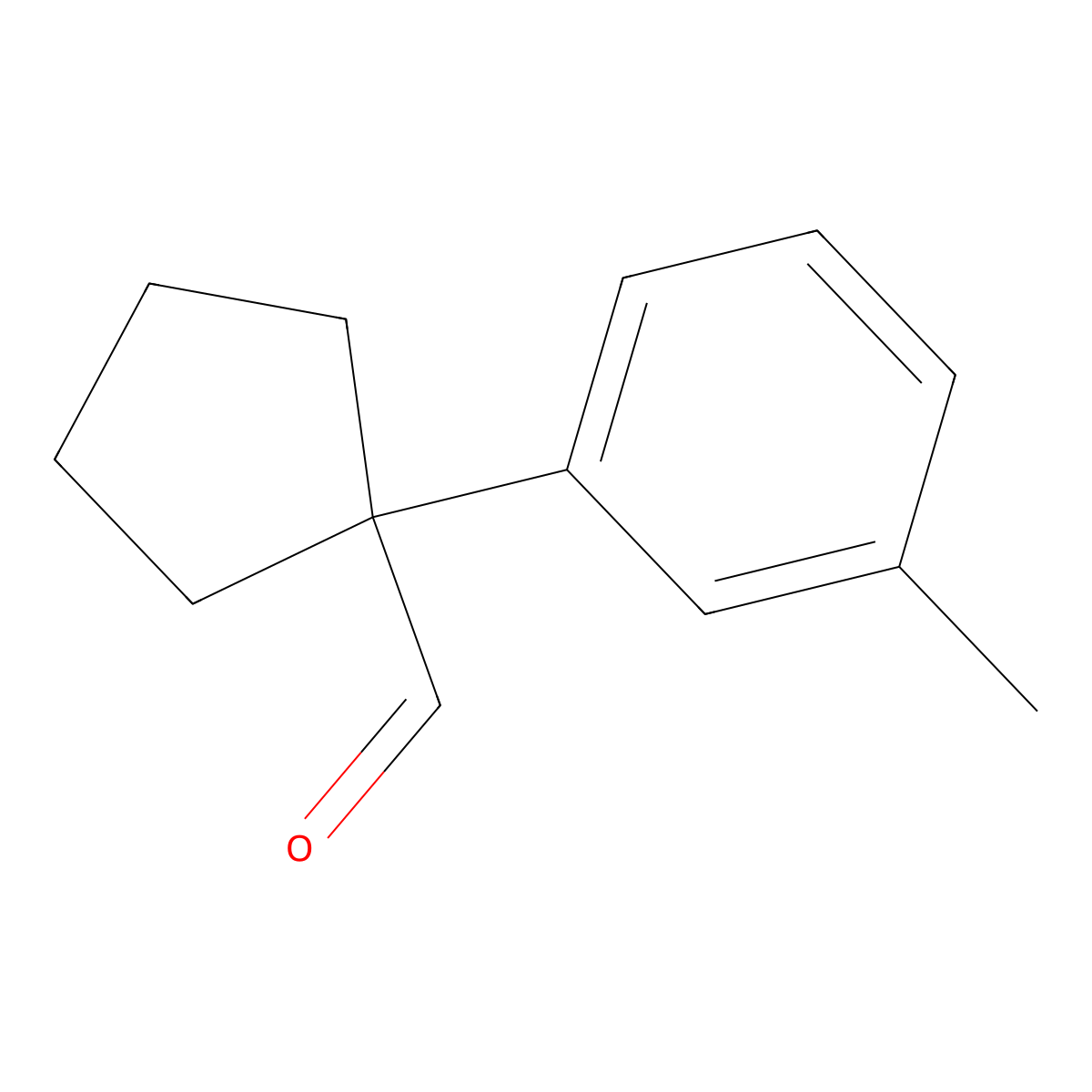 1-(3-Methylphenyl)cyclopentane-1-carbaldehyde molecular structure, CAS 1267032-47-2