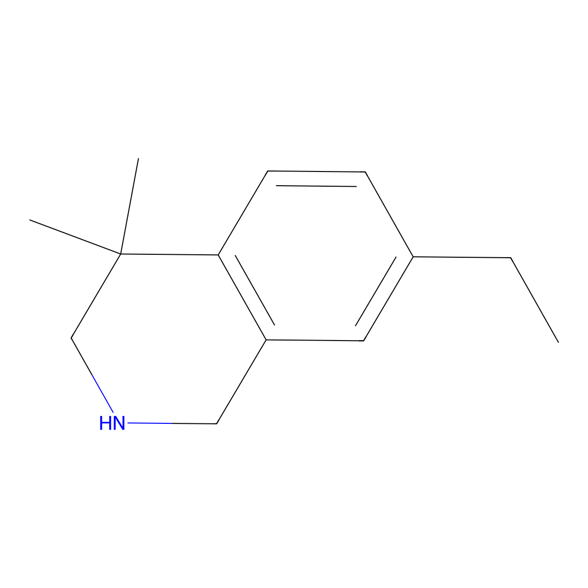 7-Ethyl-4,4-dimethyl-1,2,3,4-tetrahydroisoquinoline molecular structure, CAS 1267032-80-3