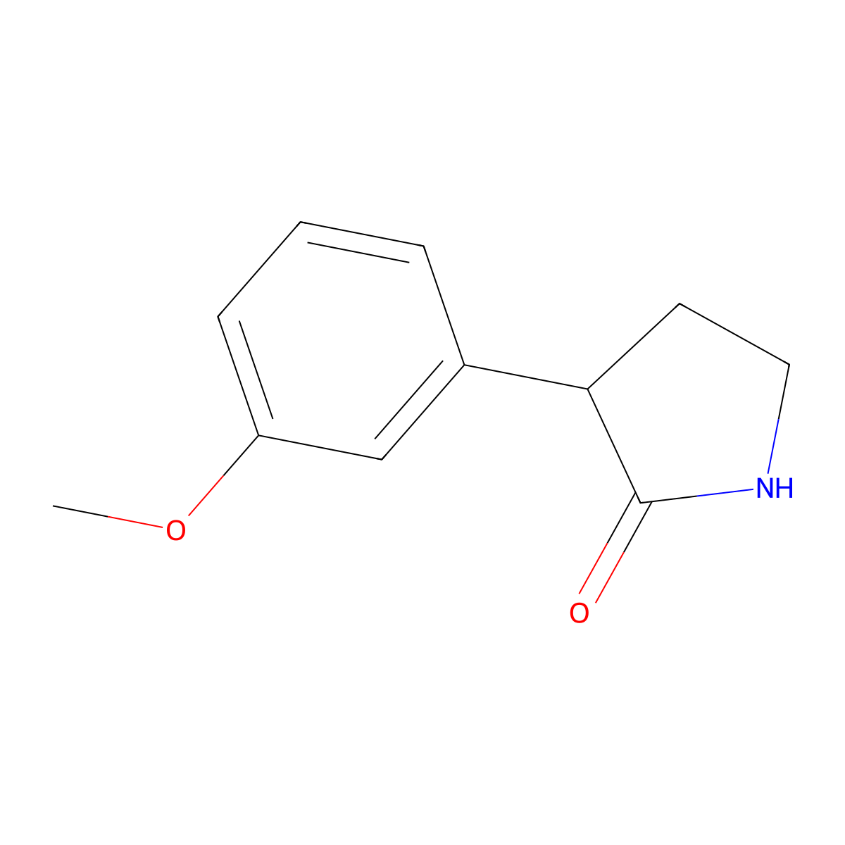 3-(3-Methoxyphenyl)pyrrolidin-2-one molecular structure, CAS 1267032-91-6