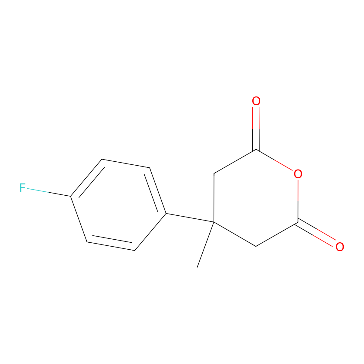 4-(4-Fluorophenyl)-4-methyloxane-2,6-dione molecular structure, CAS 1267035-53-9