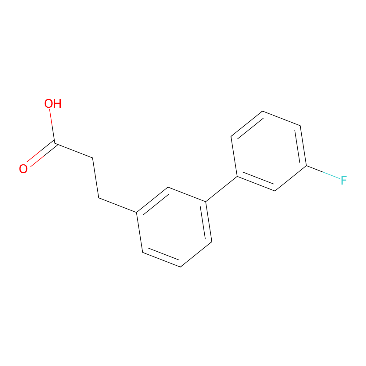 3-(3'-fFluoro-[1,1'-biphenyl]-3-yl)propanoic acid molecular structure, CAS 1267036-18-9