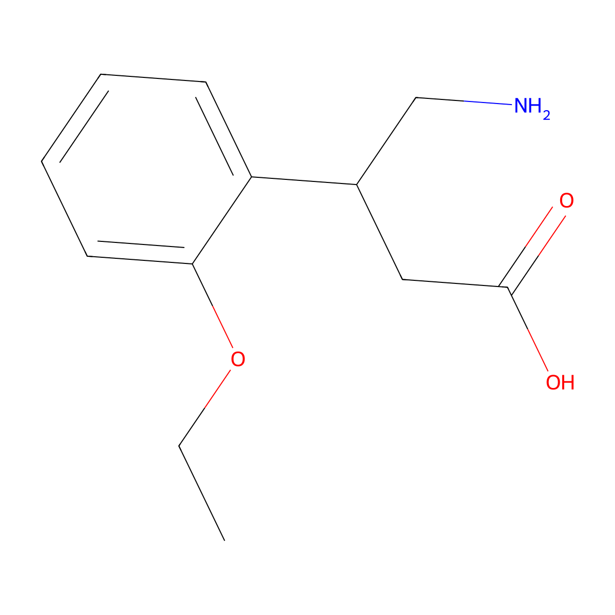 4-Amino-3-(2-ethoxyphenyl)butanoic acid molecular structure, CAS 1267036-60-1