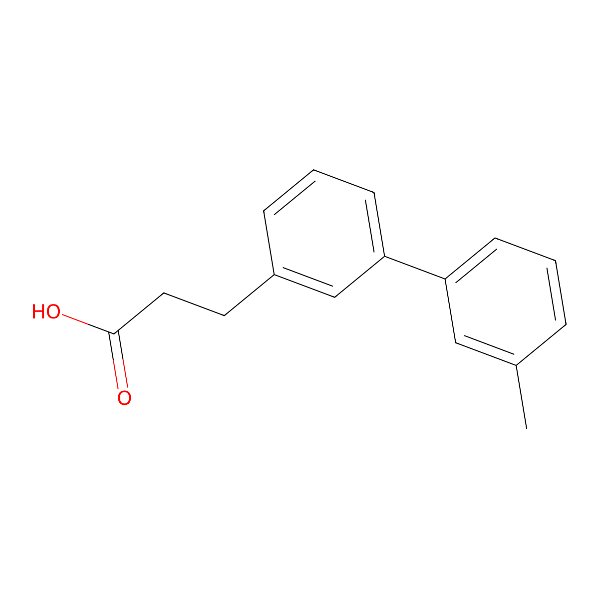 3-(3'-Methyl-[1,1'-biphenyl]-3-yl)propanoic acid molecular structure, CAS 1267036-64-5