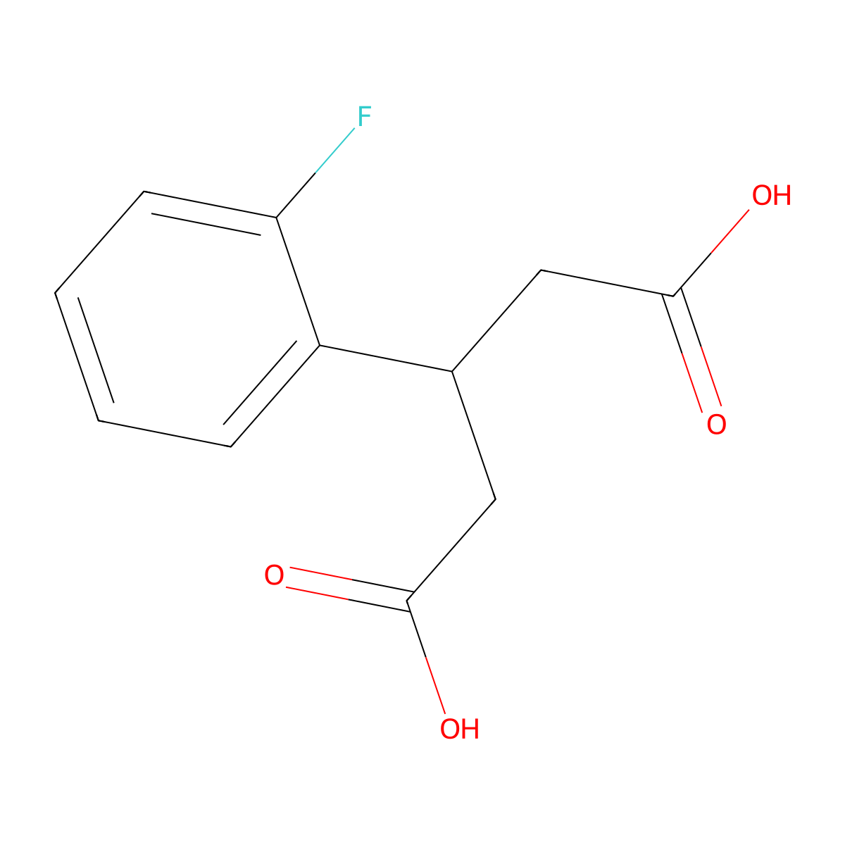 3-(2-Fluorophenyl)pentanedioic acid molecular structure, CAS 1267036-97-4