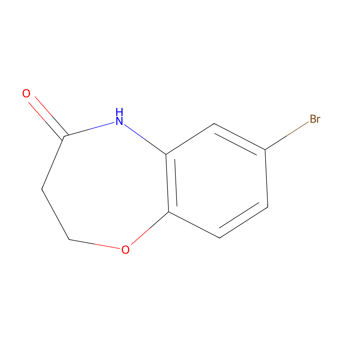 7-Bromo-2,3,4,5-tetrahydro-1,5-benzoxazepin-4-one molecular structure, CAS 1267046-10-5