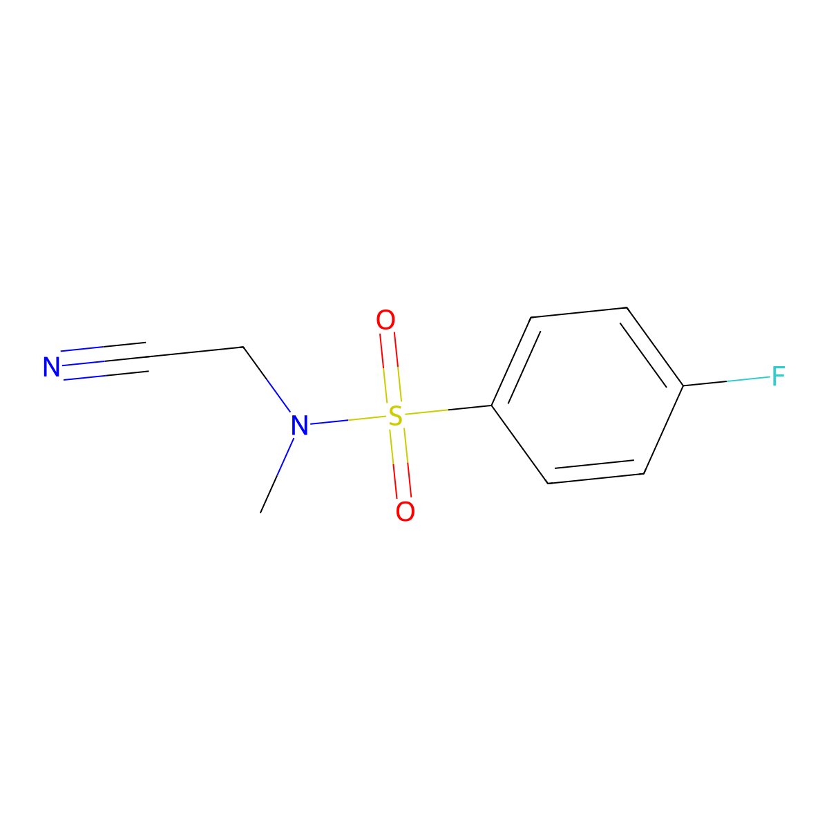 1-cyano-S-(4-fluorophenyl)-N-methylmethanesulfonamido molecular structure, CAS 1267047-53-9