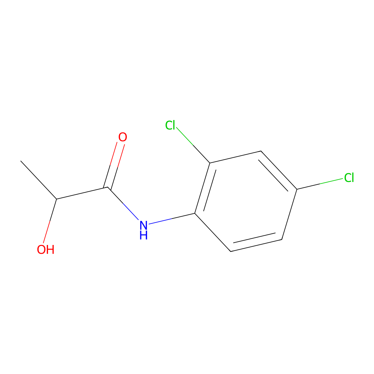 N-(2,4-dichlorophenyl)-2-hydroxypropanamide molecular structure, CAS 1267051-52-4