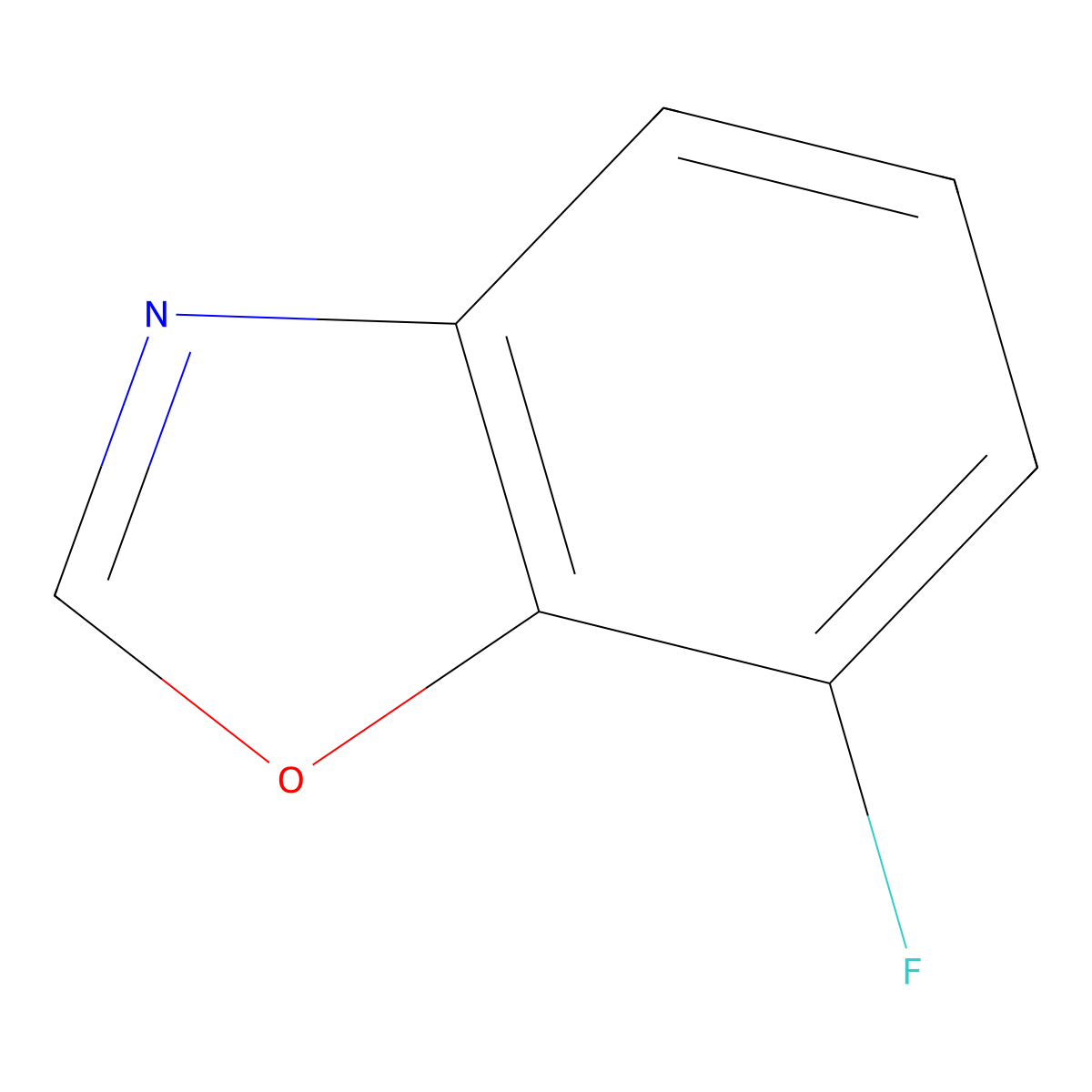 7-Fluoro-1,3-benzoxazole molecular structure, CAS 1267061-18-6