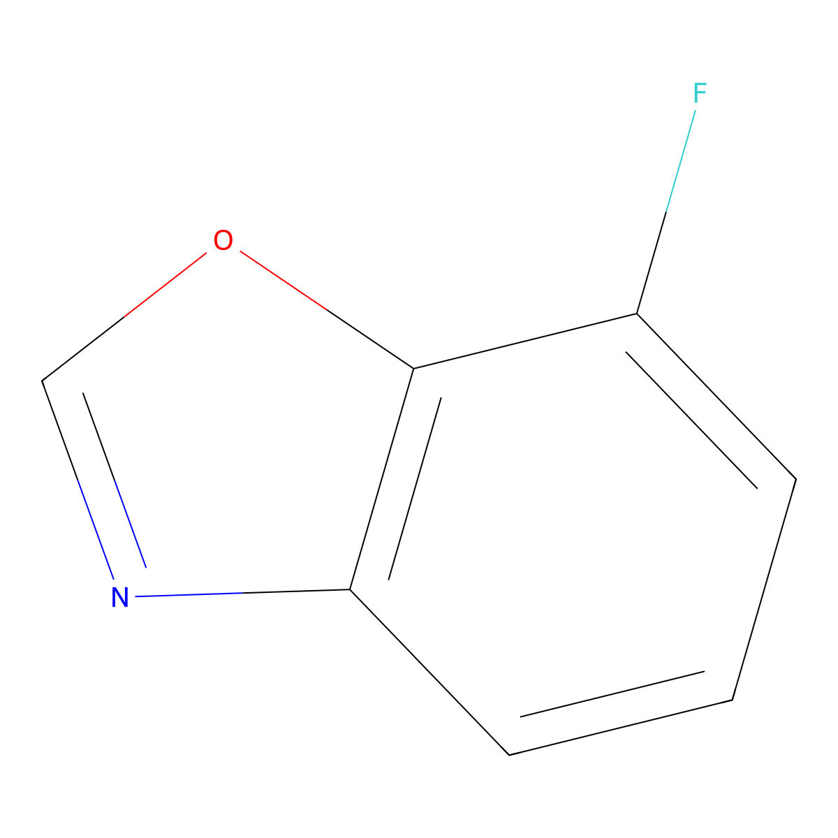 7-Fluoro-1,3-benzoxazole molecular structure, CAS 1267061-18-6