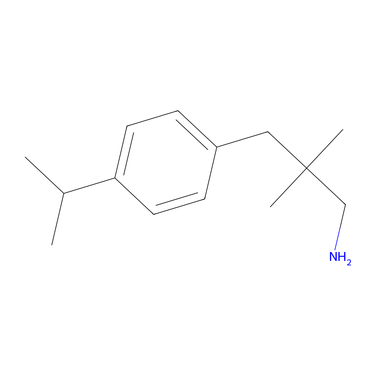 3-(4-Isopropylphenyl)-2,2-dimethylpropan-1-amine molecular structure, CAS 1267068-81-4