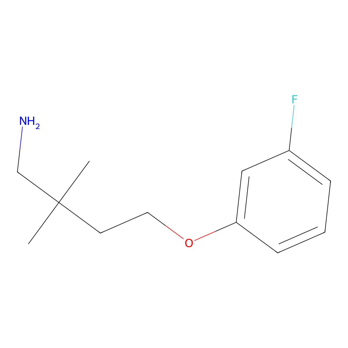 4-(3-Fluorophenoxy)-2,2-dimethylbutan-1-amine molecular structure, CAS 1267089-71-3