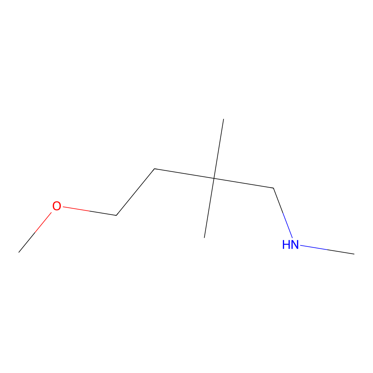(4-Methoxy-2,2-dimethylbutyl)(methyl)amine molecular structure, CAS 1267093-54-8
