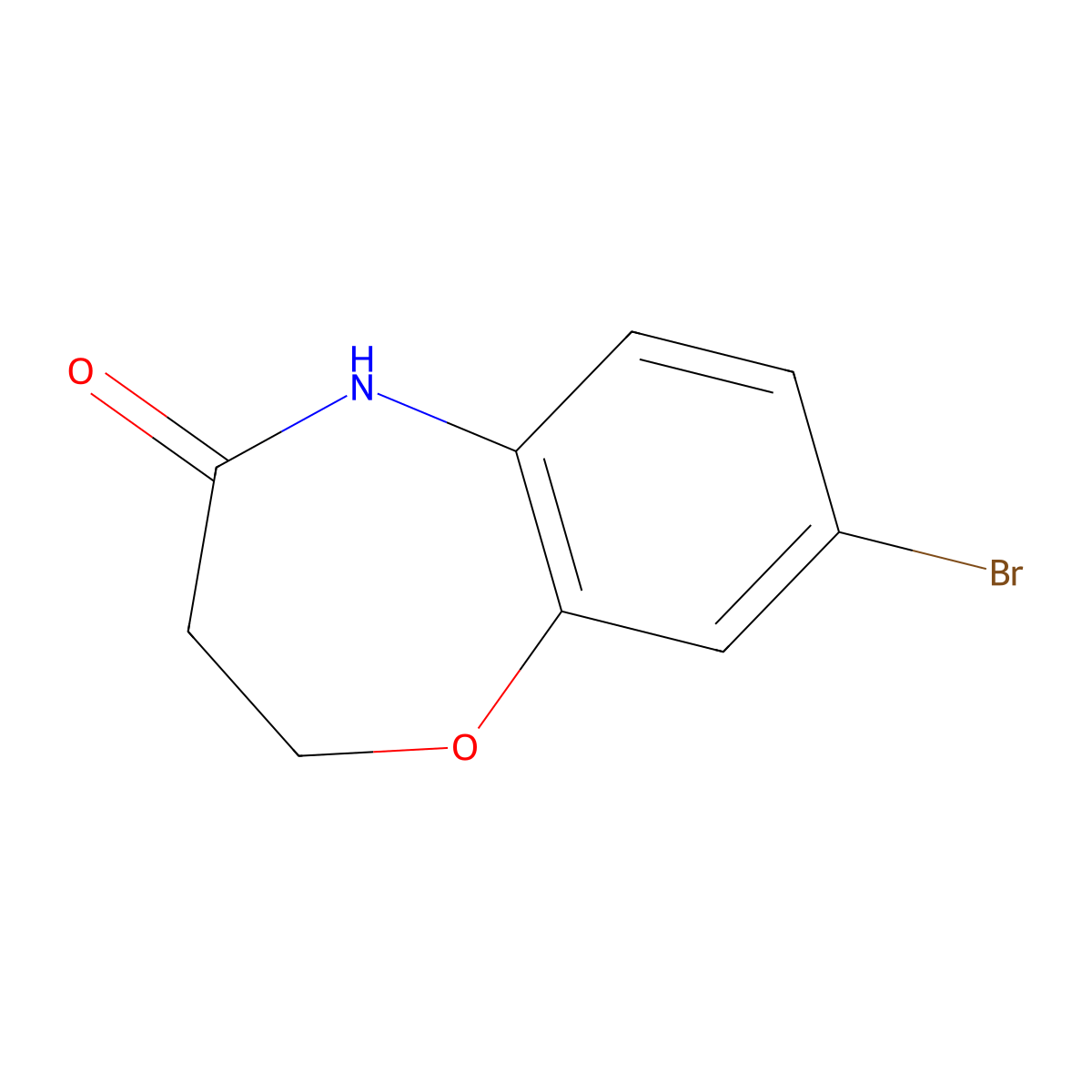 8-Bromo-2,3,4,5-tetrahydro-1,5-benzoxazepin-4-one molecular structure, CAS 1267097-65-3