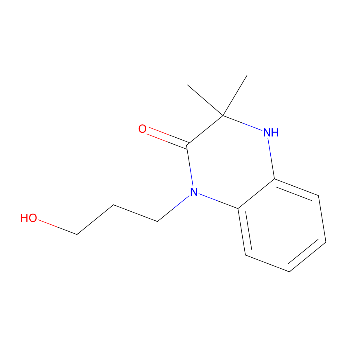 1-(3-Hydroxypropyl)-3,3-dimethyl-3,4-dihydroquinoxalin-2(1H)-one molecular structure, CAS 1267098-87-2