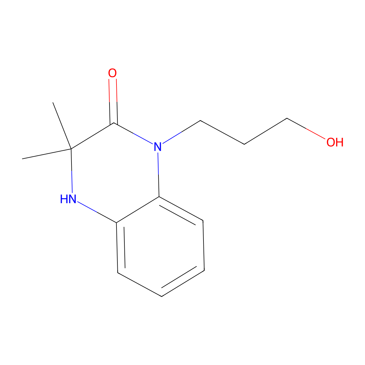 1-(3-Hydroxypropyl)-3,3-dimethyl-3,4-dihydroquinoxalin-2(1H)-one molecular structure, CAS 1267098-87-2