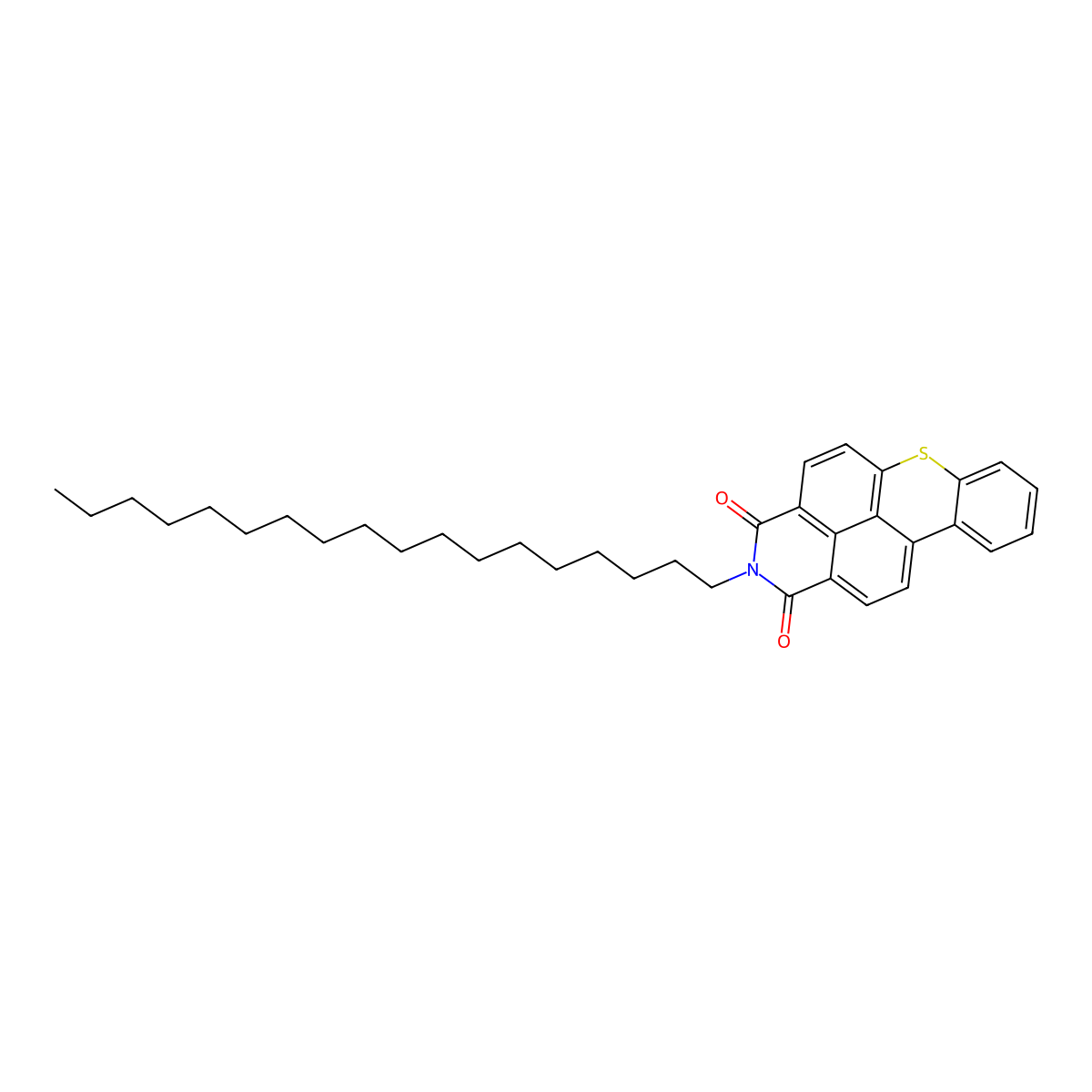 2-octadecyl-1H-thioxantheno(2,1,9-def)isoquinoline-1,3(2H)-dione molecular structure, CAS 12671-74-8