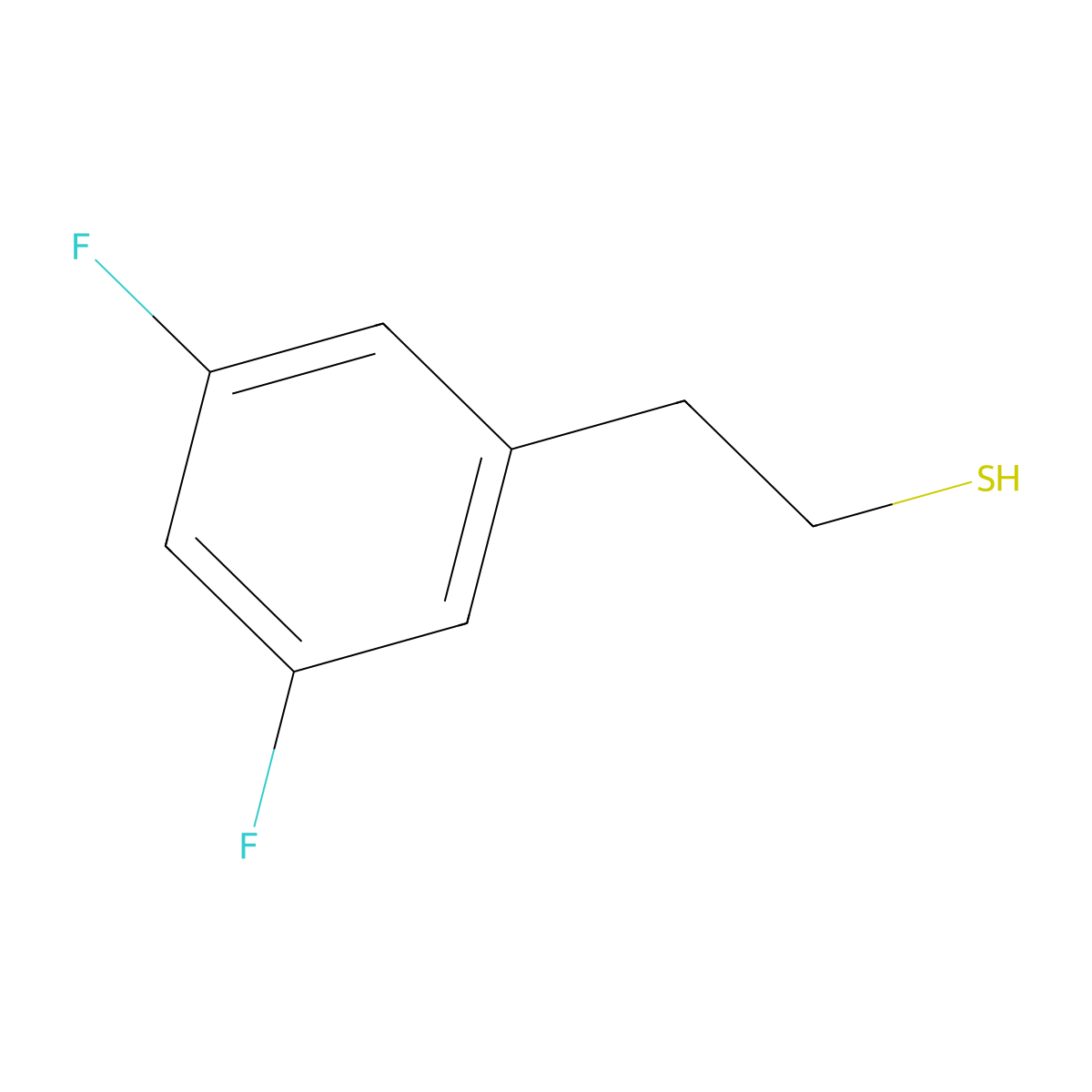 2-(3,5-Difluorophenyl)ethanethiol molecular structure, CAS 1267103-39-8