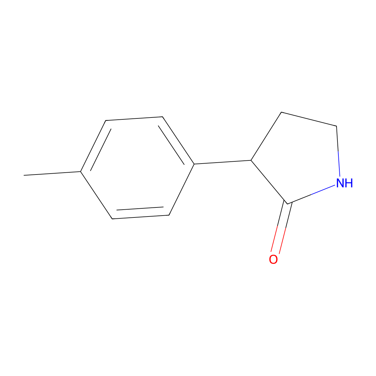 3-(4-Methylphenyl)pyrrolidin-2-one molecular structure, CAS 1267103-44-5
